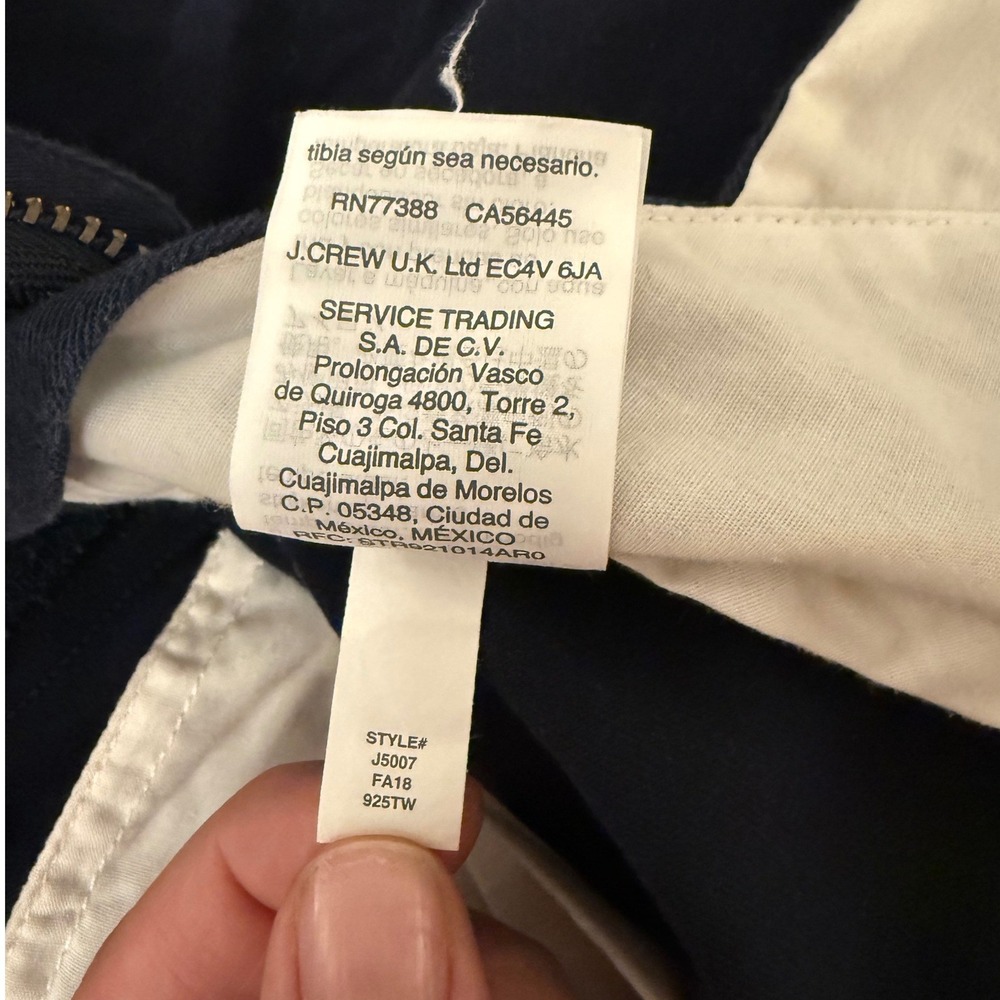 J.Crew Mens Bedford Chino Pants Size 30x30 Blue Navy Casual Preppy Office Work - Picture 4 of 9